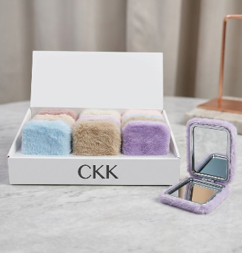 Soft Plush Fur Premium Pocket Mirror