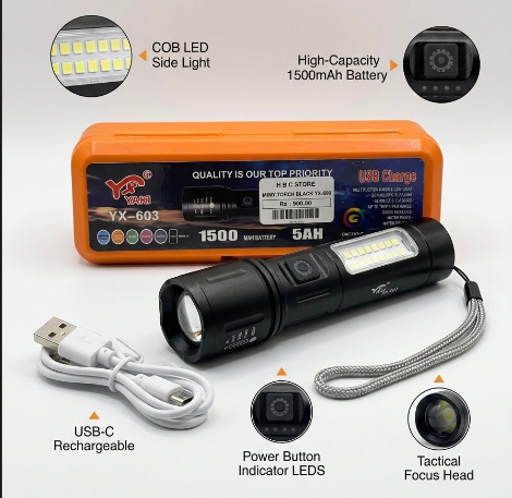 Premium Metal Chargeable Torch Light