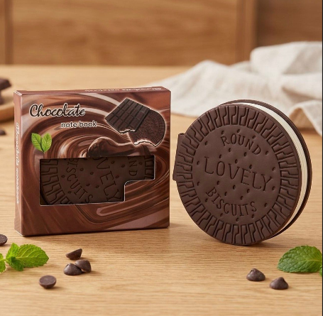Chocolate Scented Round Biscuit Pocket Notebook