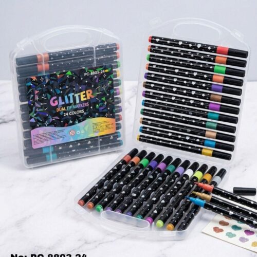 Premium Glitter Markers Set (24 Colors)
