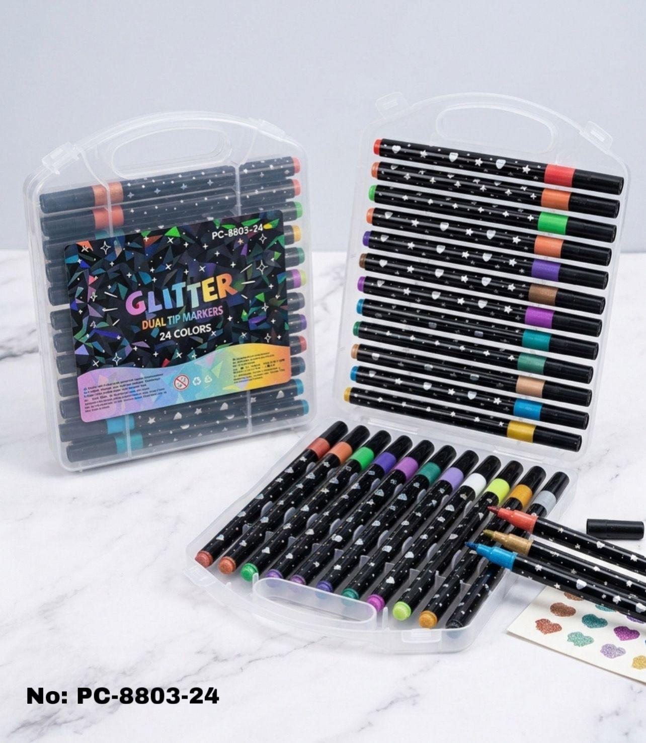 Premium Glitter Markers Set (24 Colors)