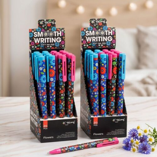 Yalong Flowers Smooth Writing Soft Ink Gel Pen