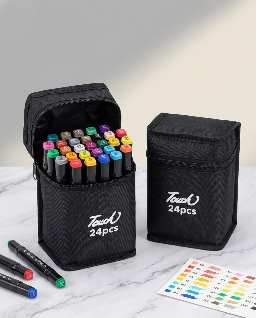 Touch 24 Pcs Dual Tip Art Marker Pens Set