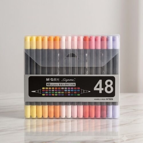 M&G 48 Colors Dual Tip Brush Markers Set