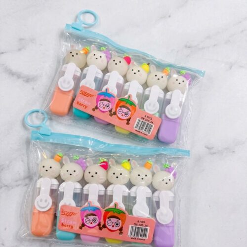 Cute Bunny Mini Highlighter Pack of 6