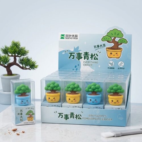 Cute Bonsai Tree Shape Eraser (1 Piece)