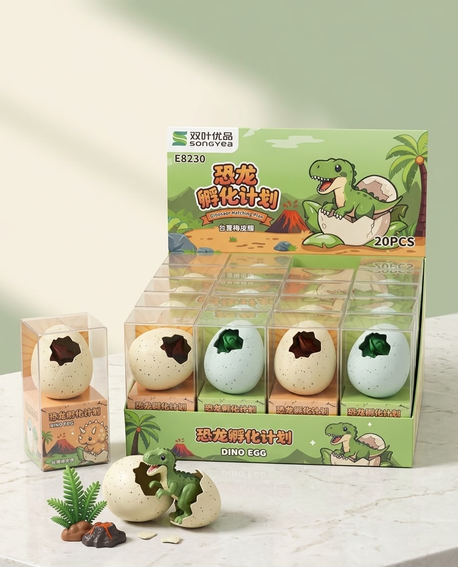 Cute Hatching Dinosaur Egg Eraser (1 Piece)