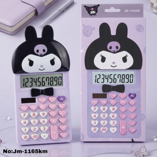 Kuromi Themed Purple Calculator with Heart Buttons