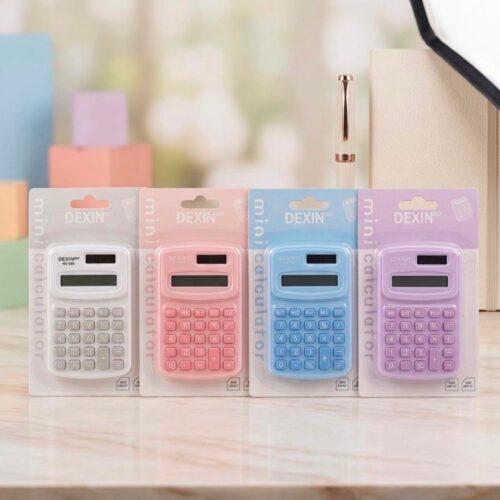 DEXIN Cute Pastel Mini Pocket Calculator