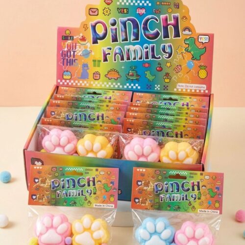 Cute Pinch Family Cat Paw Squishy Twin Pack