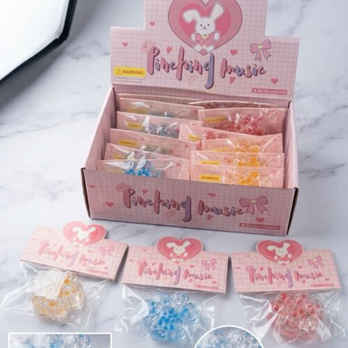 Cute Pinching Music Cat Paw Water Beads Squishy Toy