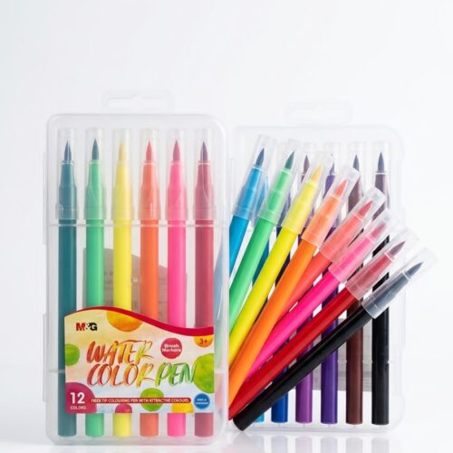 M&G 12 Colors Water Color Pen Set with Clear Case